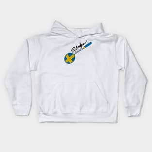 Sweden Flag of Badminton Racquet Racket Sports (Sweden) Flag Kids Hoodie